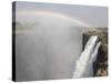 Africa, Zimbabwe, Victoria Falls. Rainbow over Waterfall-Jaynes Gallery-Stretched Canvas