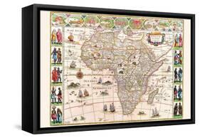 Africa-Willem Janszoon Blaeu-Framed Stretched Canvas