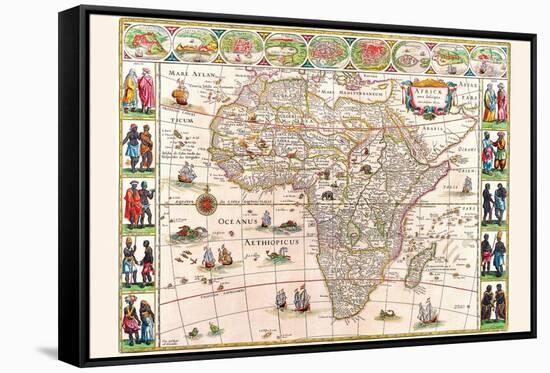 Africa-Willem Janszoon Blaeu-Framed Stretched Canvas