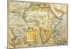 Africae Ta Bula Nova- Antique Map Of Africa-null-Mounted Poster