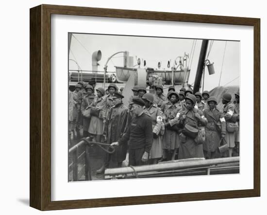 African America U.S. Army Nurses Arrive at Greenock-null-Framed Photo