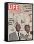 African American Activists Randolph and Rustin, Organizers of the Freedom March, September 6, 1963-Leonard Mccombe-Framed Stretched Canvas