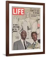 African American Activists Randolph and Rustin, Organizers of the Freedom March, September 6, 1963-Leonard Mccombe-Framed Photographic Print