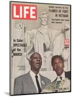 African American Activists Randolph and Rustin, Organizers of the Freedom March, September 6, 1963-Leonard Mccombe-Mounted Photographic Print