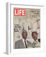 African American Activists Randolph and Rustin, Organizers of the Freedom March, September 6, 1963-Leonard Mccombe-Framed Photographic Print