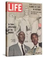 African American Activists Randolph and Rustin, Organizers of the Freedom March, September 6, 1963-Leonard Mccombe-Stretched Canvas
