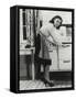 African American Actress Lena Horne at a Gas Stove-null-Framed Stretched Canvas