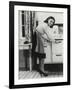 African American Actress Lena Horne at a Gas Stove-null-Framed Photo