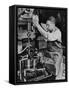 African American Aircraft Worker at Douglas Aircraft Company-null-Framed Stretched Canvas