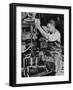 African American Aircraft Worker at Douglas Aircraft Company-null-Framed Photo