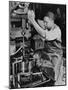 African American Aircraft Worker at Douglas Aircraft Company-null-Mounted Photo