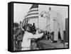 African American Airman Receiving a Military Award at Tuskegee Army Air Field-null-Framed Stretched Canvas