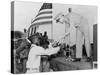 African American Airman Receiving a Military Award at Tuskegee Army Air Field-null-Stretched Canvas