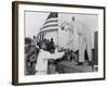 African American Airman Receiving a Military Award at Tuskegee Army Air Field-null-Framed Photo