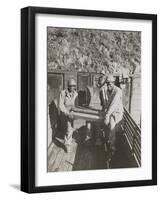 African American Ammunition Handlers Unloading Shells for the Battle of Brest in France-null-Framed Photo