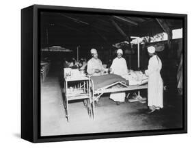 African American Army Nurses in Surgical Ward at Milne Bay, New Guinea, During World War 2-null-Framed Stretched Canvas