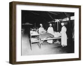 African American Army Nurses in Surgical Ward at Milne Bay, New Guinea, During World War 2-null-Framed Photo