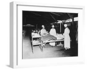 African American Army Nurses in Surgical Ward at Milne Bay, New Guinea, During World War 2-null-Framed Photo