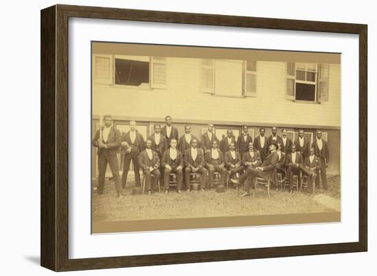 African American Baseball Team, Danbury, Connecticut-null-Framed Art Print