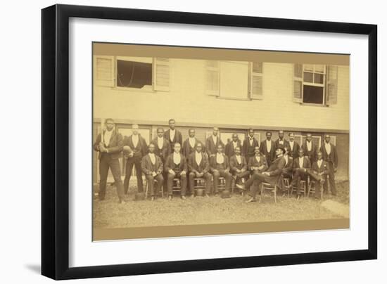 African American Baseball Team, Danbury, Connecticut-null-Framed Art Print