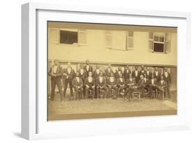 African American Baseball Team, Danbury, Connecticut-null-Framed Art Print