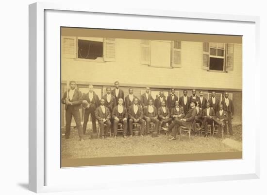 African American Baseball Team, Danbury, Connecticut-null-Framed Art Print