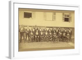 African American Baseball Team, Danbury, Connecticut-null-Framed Art Print