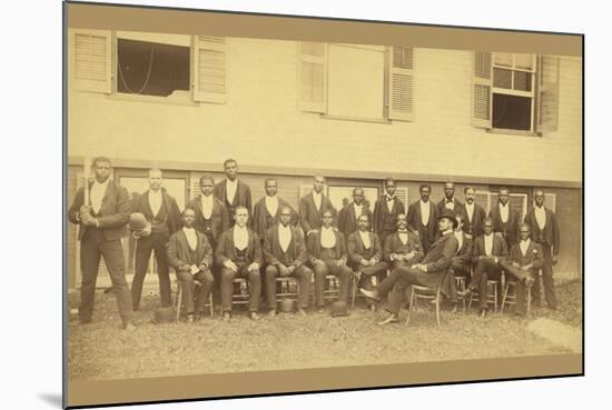 African American Baseball Team, Danbury, Connecticut-null-Mounted Art Print