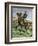 African-American Buffalo Soldier Riding a Frisky Horse Fresh from the Herd, 1880s-null-Framed Giclee Print