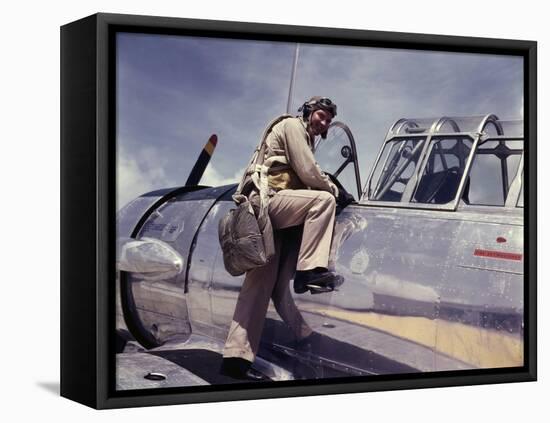 African American Cadet L. Deitz at the Naval Air Base-null-Framed Stretched Canvas