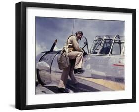 African American Cadet L. Deitz at the Naval Air Base-null-Framed Photo