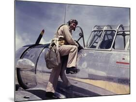 African American Cadet L. Deitz at the Naval Air Base-null-Mounted Photo