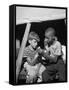 African American Camper Helps a White Bubby with His Bandaged Hand-Gordon Parks-Framed Stretched Canvas