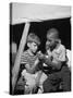 African American Camper Helps a White Bubby with His Bandaged Hand-Gordon Parks-Stretched Canvas