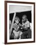 African American Camper Helps a White Bubby with His Bandaged Hand-Gordon Parks-Framed Photo