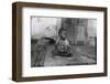 African American Child on a Dilapidated Porch, Louisiana, September, 1938-null-Framed Photo