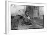 African American Child on a Dilapidated Porch, Louisiana, September, 1938-null-Framed Photo