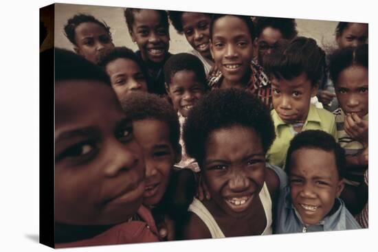 African American Children on the Street in North Philadelphia, Ca. 1975-null-Stretched Canvas