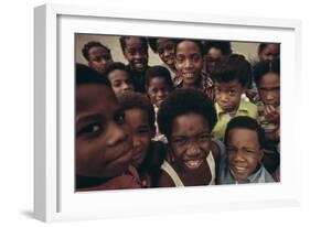 African American Children on the Street in North Philadelphia, Ca. 1975-null-Framed Photo
