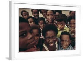 African American Children on the Street in North Philadelphia, Ca. 1975-null-Framed Photo