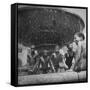 African American Children Playing in a Fountain-Marie Hansen-Framed Stretched Canvas