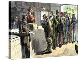 African-American Citizens Voting in Richmond, Virginia, 1871-null-Stretched Canvas