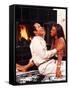 African-American Couple Sitting by the Fireplace-Bill Bachmann-Framed Stretched Canvas