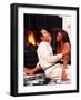 African-American Couple Sitting by the Fireplace-Bill Bachmann-Framed Photographic Print