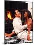 African-American Couple Sitting by the Fireplace-Bill Bachmann-Mounted Photographic Print
