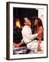 African-American Couple Sitting by the Fireplace-Bill Bachmann-Framed Photographic Print