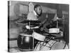 African American Drummer in Orchestra in Memphis Juke Joint, Tennessee, October, 1939-null-Stretched Canvas