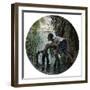 African-American Escaping Slavery by Crossing the Ohio River, 1850s-null-Framed Giclee Print