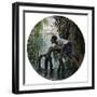 African-American Escaping Slavery by Crossing the Ohio River, 1850s-null-Framed Giclee Print