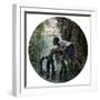 African-American Escaping Slavery by Crossing the Ohio River, 1850s-null-Framed Giclee Print